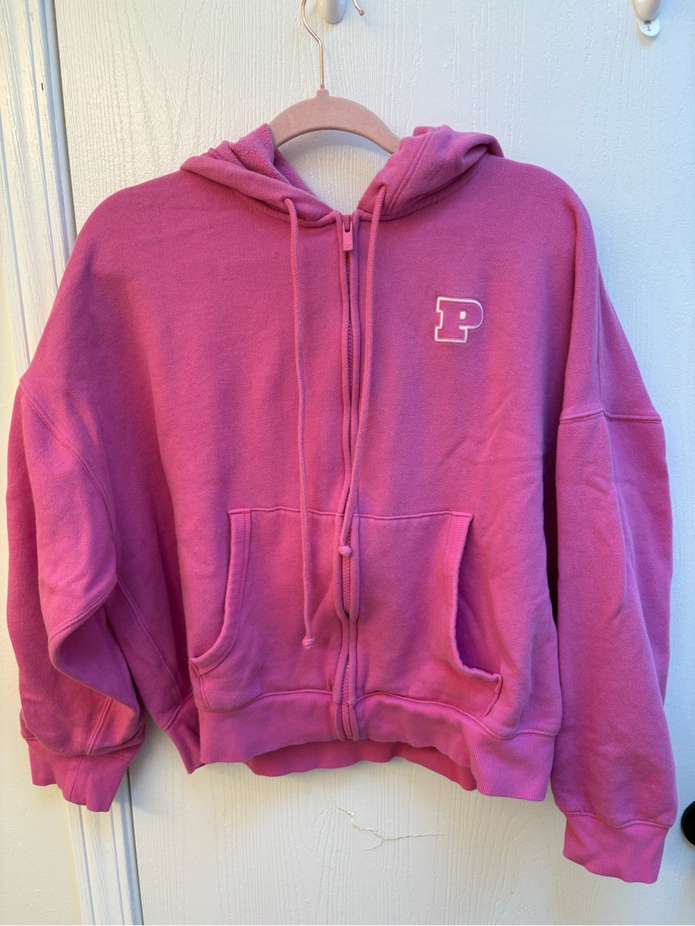 PINK Victoria's Secret Hot Pink Hoodie with Drawstrings